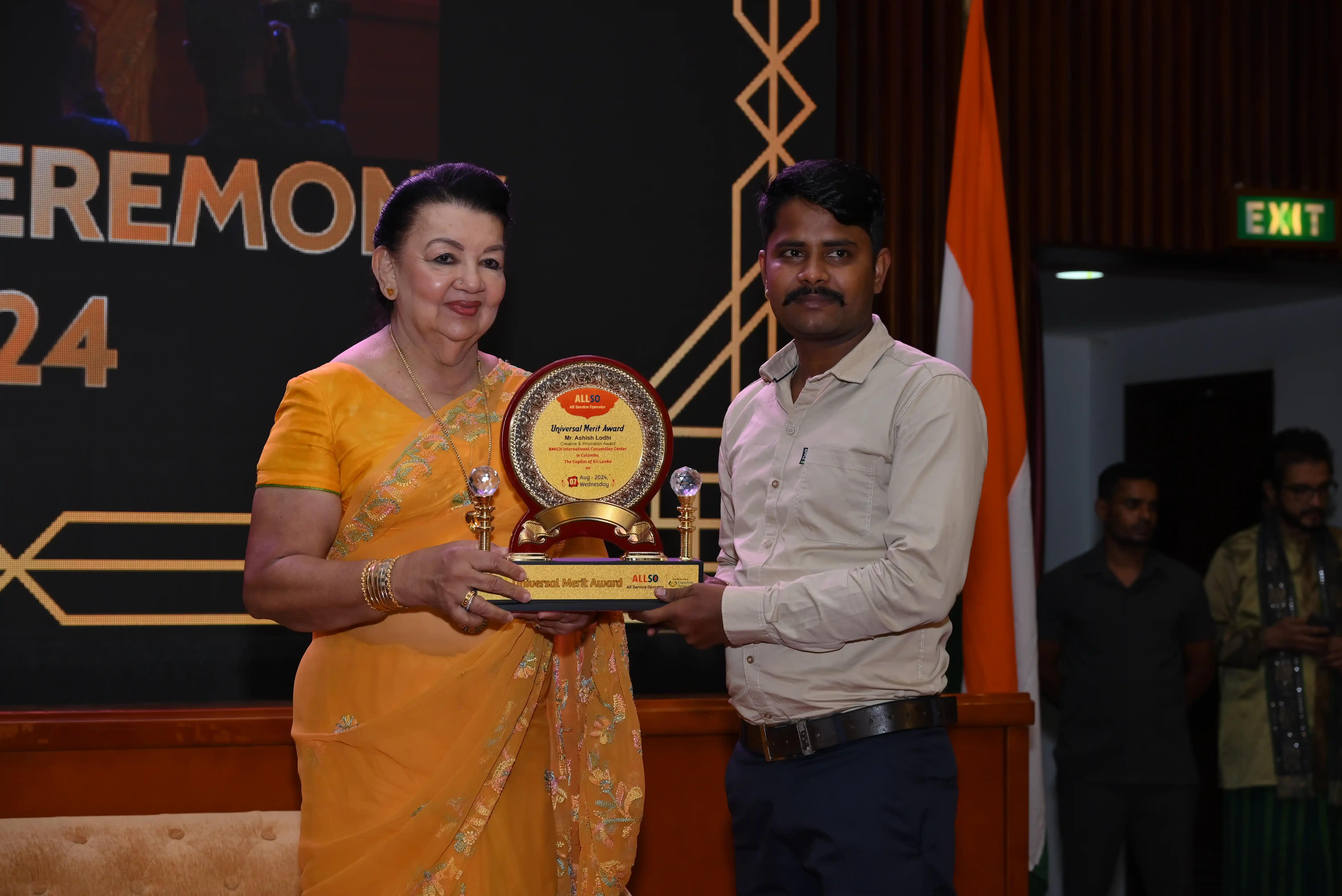 Ashish Lodhi Honored with Universal Merit Award 2024 in Sri Lanka