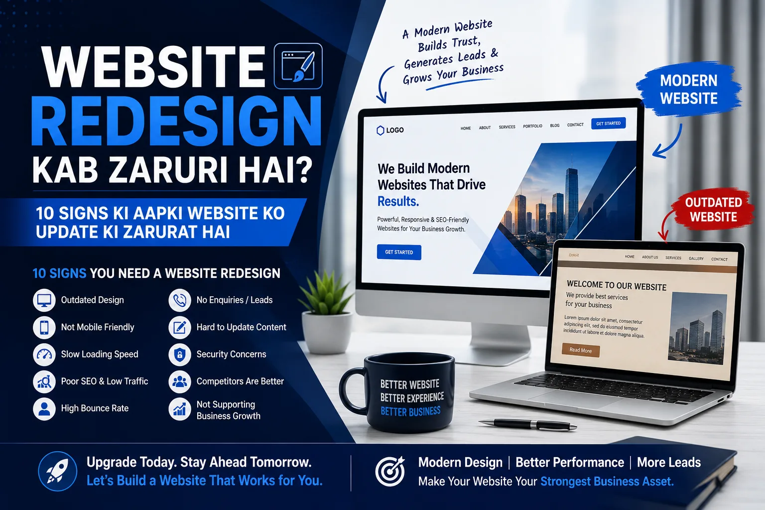 Website Redesign Kab Zaruri Hai? 10 Signs Ki Aapki Website Ko Update Ki Zarurat Hai