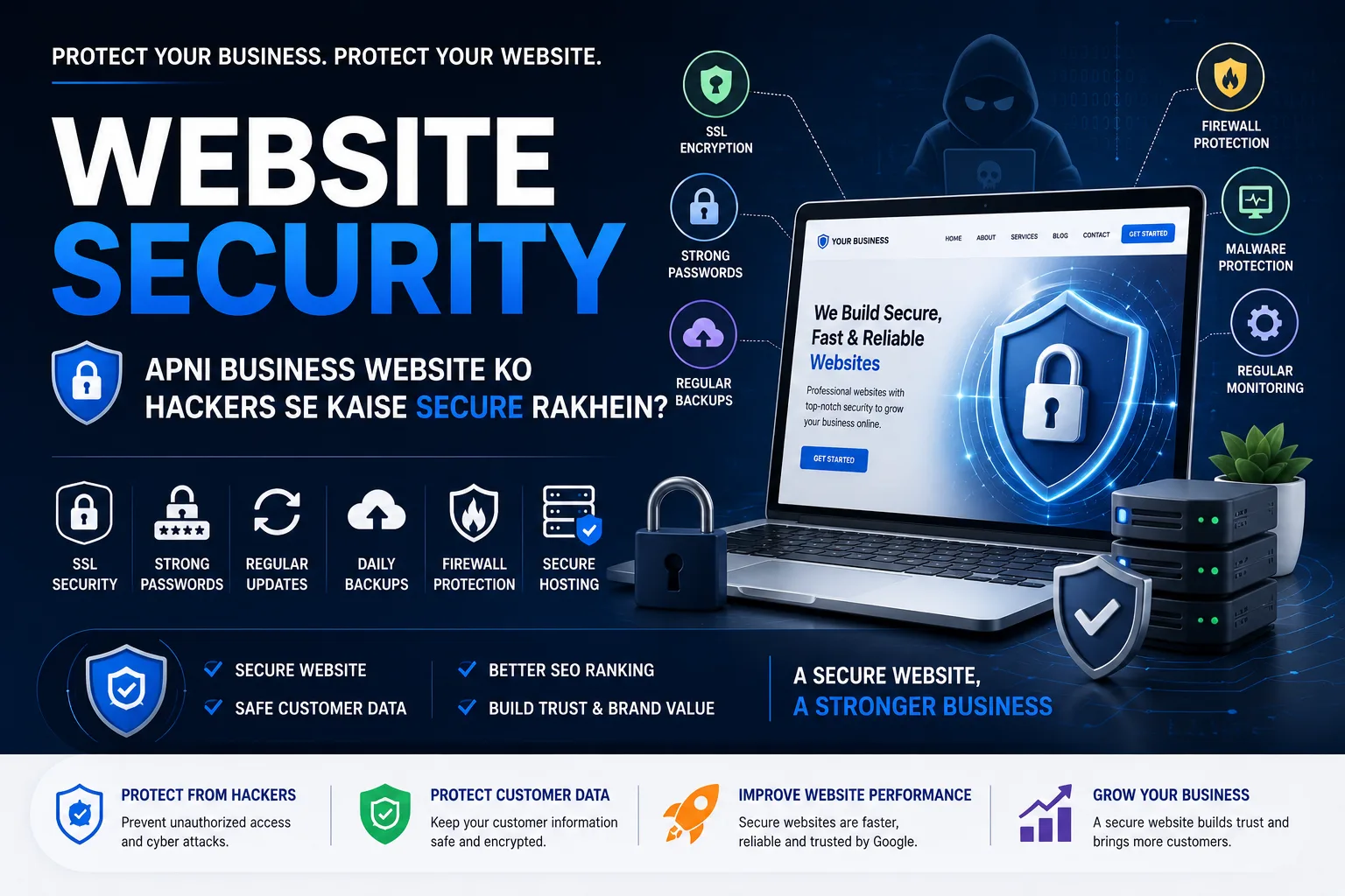 Website Security: Apni Business Website Ko Hackers Se Kaise Secure Rakhein?