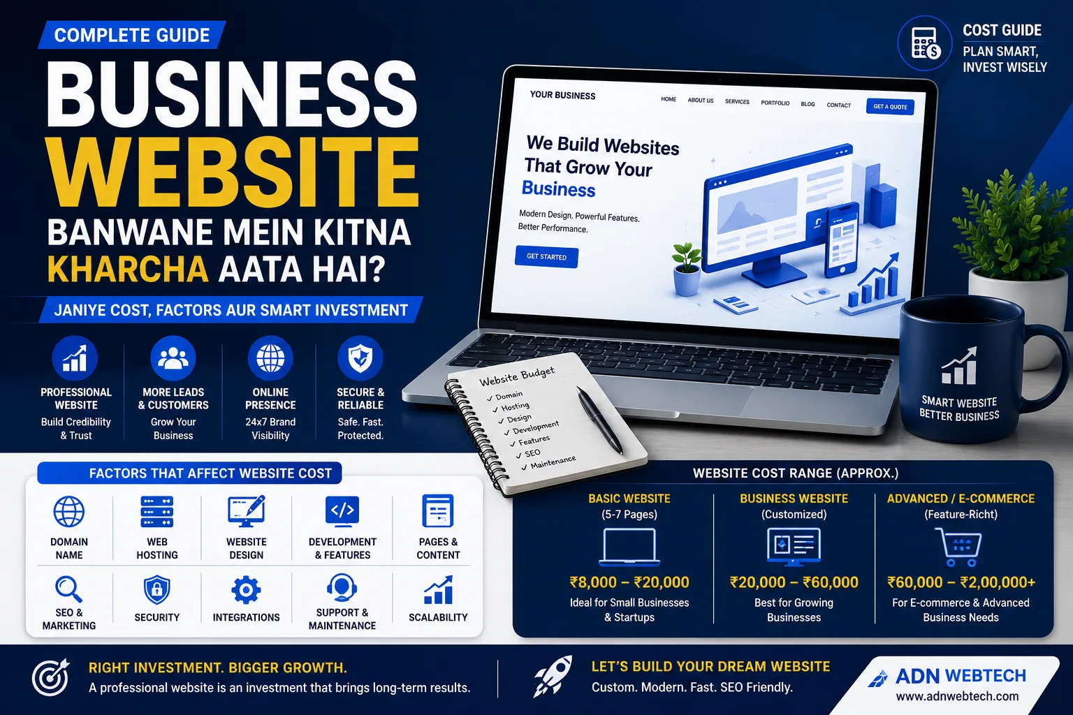Business Website Banwane Mein Kitna Kharcha Aata Hai? Complete Guide