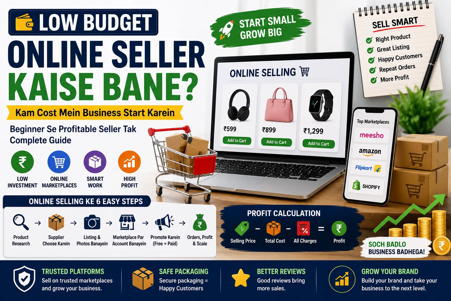 Kam Cost Mein Online Seller Kaise Bane? Beginners Ke Liye Complete Guide